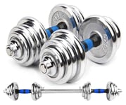 Shengluu Weights Dumbbells Sets Women Electroplate Cast Iron Dumbbells Set Adjustable Weight Barbell Sports Exercise Fitness Training Equipment (Size : 25KG/55LB)
