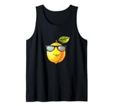Cool Lemon Face with Sunglasses for Boys and Girls Tank Top