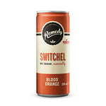 Remedy Raw Switchel - Live Cultured Apple Cider Vinegar Drink - Sugar Free Blood Orange - 24x250ml Can Case