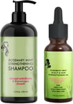 Rosemary Mint Shampoo & Hair Oil Set- Moisturizing Rosemary Mint Strengthening S