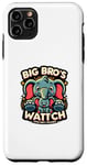 Coque pour iPhone 11 Pro Max Big Bro's Watch Funny Sibling Cartoon Style Elephants S12