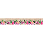 Sanders&sanders - Frise de papier peint adhésive fleurs - 14 x 500 cm de beige, rose et orange