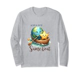 Earth Day April 22 Save The Ocean Row Boat Star Long Sleeve T-Shirt