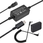 TKDY DR-E12 DC Coupler LP-E12 Dummy Battery ACK-E12 Mobile AC Power Adapter Kit, Replace LC-E12 Charger for Canon EOS M M2 M10 M50 M100 M200 Kiss M Mirrorless Digital Cameras.