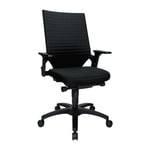 Chaise de bureau pivotante avec technique auto-synchrone noir 420-550 mm avec accoudoir capacit? charge 110 kg TOPSTAR