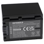 EXTENSILO Batterie compatible avec Sony FDR-AX700E, HDR-CX100E, HDR-CX105E, FDR-AXP33 appareil photo, reflex numérique (2060mAh, 7,4V, Li-ion, noir)