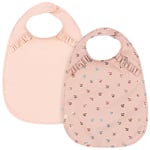 Konges Sløjd 2 Pack Dinner Bib With Frill Fairy Cherry/Cameo Rose | Rosa | 0
