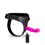 Vibrating G-spot strap on dildo harness