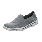 Skechers Go Walk 2, Unisex Adult Fashion Sneakers, Grey Mix, 3 UK