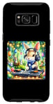Coque pour Galaxy S8 Lapin de Pâques DJ à la fête du printemps. Platines de fête