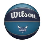 Wilson Ballon de Basket, NBA TEAM TRIBUTE, CHARLOTTE HORNETS, Extérieur, caoutchouc, taille : 7