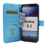 New Standcase Wallet Nokia 8.3 (Ljusblå)