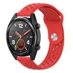 22mm Huawei Watch GT / Honor Magic silicone watch band - Red