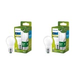 PHILIPS Ultra Efficient - Ultra Energy Saving Lights, LED Light Source, 60W, A60, E27, Warm White 2700 Kelvin, Frosted (Pack of 2)