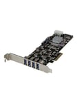 4 Port Quad Bus PCI Express PCIe USB 3.0 Card w/ UASP & Power