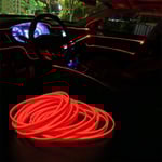 LED Dekorativ Lampa Bil Interiör Atmosfär Tråd RÖD USB-DRIVEN red USB-Powered