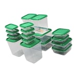17PCS Food Container Green Fridge Bins Food Grade Plastic Leakage Proof UK