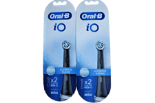 2 X 2 Oral-B iO Ultimate Clean 4 Black Replacement Electric Toothbrush Heads