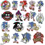 16 st kläder hatt broderi strykjärn-på sy dekorativa lappar för Sonic