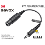 Peltor/Savox J11 Adapter Overgangskabel