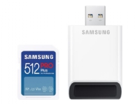 Samsung PRO Plus MB-SD512SB - Flash-minneskort - 512 GB - Video Class V30 / UHS-I U3 / Class10 - SDXC UHS-I - vit
