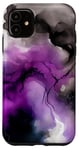 Coque pour iPhone 11 Asexuality Pride Art Ink Marble | Drapeau de fierté en marbre asexué