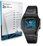 Bruni 2x Protective Film for Casio B640WB-1BEF Screen Protector