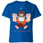 Wreck-it Ralph This Is My Happy Face Kids' T-Shirt - Royal Blue - 11-12 Years