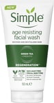 Simple Regeneration Age Resisting with Green Tea and Prebiotic Facial Wash Clean