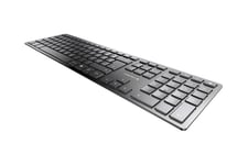 CHERRY KW 9100 SLIM - tastatur - QWERTZ - tysk - sort, sølv