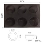 IFMGJK Silicone Bun Bread Forms Non Stick Baking Sheets Perforated Hamburger Molds Muffin Pan Tray (Color : GB011)
