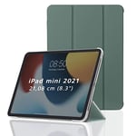 Hama Étui à Rabat pour Apple iPad Mini 2021 (étui à Rabat pour Apple Tablet Mini 6ème génération, étui de Protection avec Fonction Support, Dos Transparent, Coque magnétique) Vert Menthe Olive