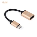 Usb Type-c Adapter Otg Cable Charger Cord Gold