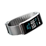ZZJ Fitness Bracelet Tracker, Women IP68 GPS Band Sport Pedometer Bracelet Watch Blood Pressure Smart Wristband for Apple Android,Silver