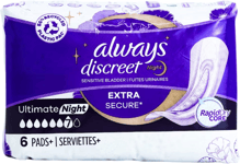 2 x Always Discreet Incontinence Pants Women Ultimate Night 6 Pads.