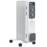 Portable Electric Oil Filled Radiator Heater Convector Adjustable Thermostate