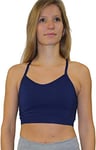 Nike Girls G Seamless Dry Sports Bra - Blue Void/(White), X-Small