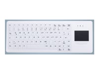 Active Key Medicalkey Ak-C4400 - Tangentbord - Med Pekplatta - Trådlös - Rf - Brittisk - Vit