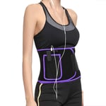 GDZFY Waist Trimmer Belt For Women & Men,Waist Trainer,Ab Belt For Weight Loss,Abdominal Trainer With Smartphone Sleeve Purple Xl