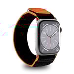 Apple Watch (38/40/SE/41/42mm) PURO TRIAL LOOP Rem - Svart/Orange