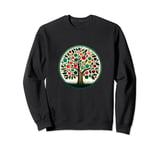 Artistic Apple Tree Design Sweatshirt