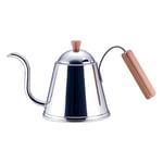 YOSHIKAWA 1 Litre Stainless Steel Cafe Time Drip Stove Kettle with Wooden Handle