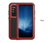 Fantasy Life Love Mei Powerful Case for Samsung Galaxy A41,Shockproof Waterproof Aluminum Metal Silicone Case(Red)
