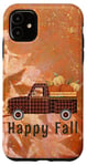 iPhone 11 Happy Fall Farm Truck Pumpkin Harvest Autumn Fall Leaves Case