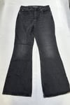 WOMENS LEVIS 70’s HIGH RISE FLARE JEANS BLACK W30 x 32 BNWT RRP £120