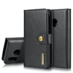 DG.MING Samsung Galaxy A40 Plånboksfodral med avtagbart skal, Black