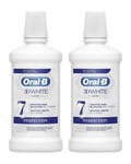 Oral-B 3D White Mouthwash Luxe Perfection Alcohol Free Clean Mint Pack of 2