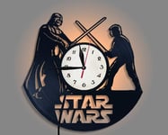 LittleNUM Vinyl record wall clock Creative wall clock Home decoration Star Wars LED Wall Clock With wireless remote control Wall clock for Star Wars fans,StyleA