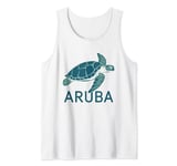 Sea Turtle Aruba One Happy Island beautiful sunset beach Tank Top