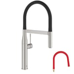 Grohe Köksblandare Essence 30294 Rostfri med Slang GroheFlexx Röd str790386790388